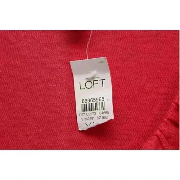NWT Ann Taylor LOFT Sz XXL Blouse Long Sleeve Pink Linen Cotton Colorful Ruffle - Picture 8 of 13